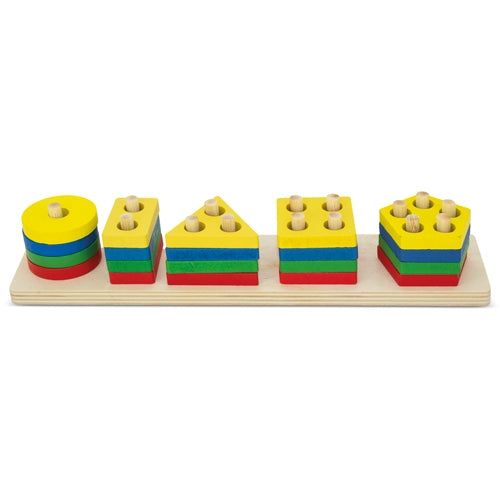 JUEGO DE MADERA BLOQUES GEOMÉTRICOS "DIDACTIC"