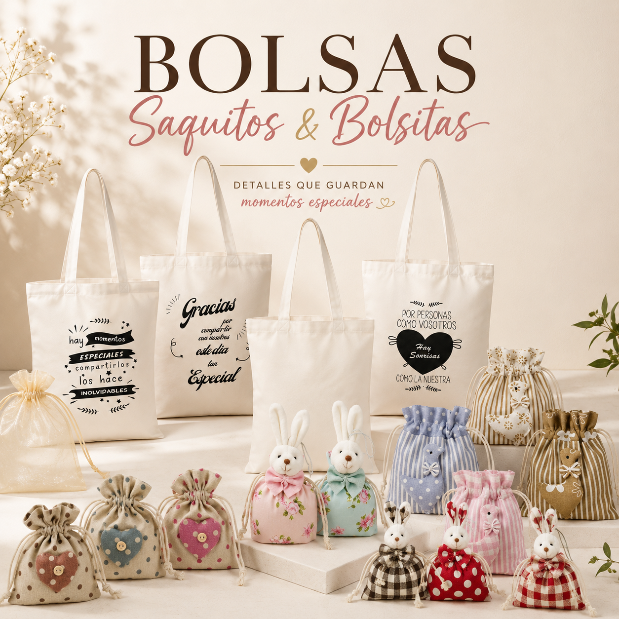 Bolsas, Tote Bag y Saquitos decorados