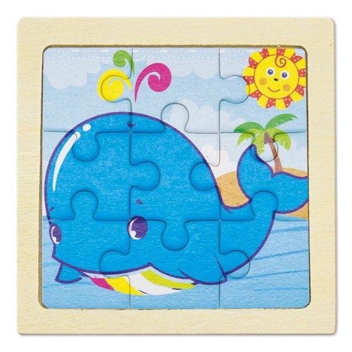 SET DE 5 PUZZLES EN MADERA NATURAL "JUNIOR"