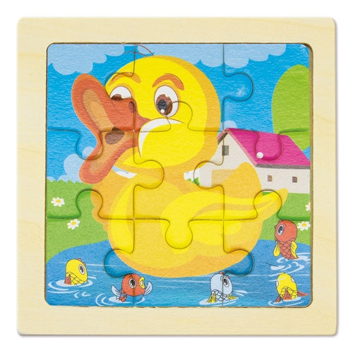 SET DE 5 PUZZLES EN MADERA NATURAL "JUNIOR"
