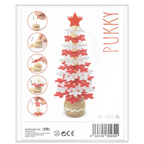 ARBOLITO DE NAVIDAD RPET Y MADERA RECICLADA "PUKKY"