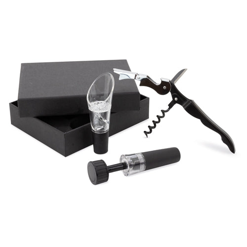 SET DE VINO 3 PCS "MERLOT"