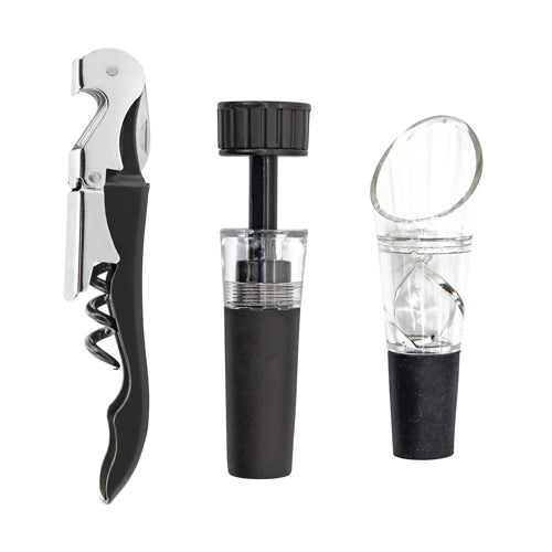 SET DE VINO 3 PCS "MERLOT"
