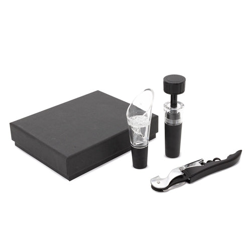 SET DE VINO 3 PCS "MERLOT"