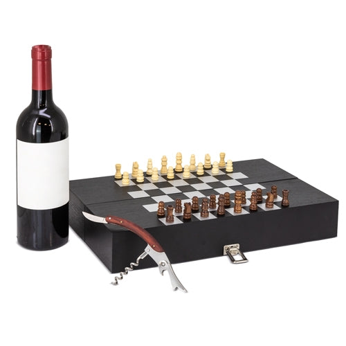 SET DE VINO CON AJEDREZ "SABOYA"