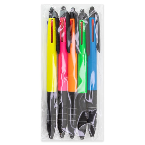 SET BOLÍGRAFOS 3 TINTAS "IMPACT" (PACK 5 UD)