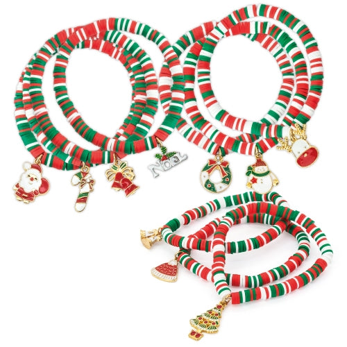 SET 10 PULSERAS NAVIDEÑAS "TAIKA"