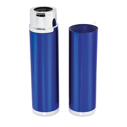 ESTUCHE BOLIGRAFO AZUL/PLATA