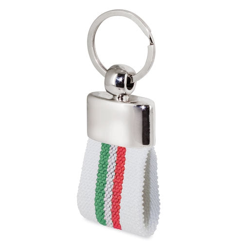 LLAVERO CINTURON BANDERA ITALIA BLANCO "DEREX"
