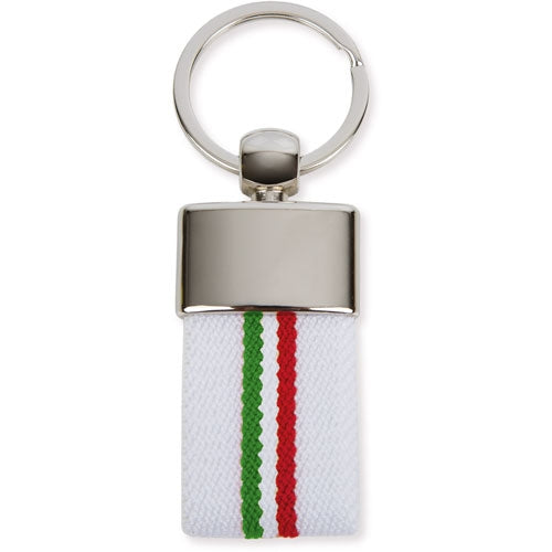 LLAVERO CINTURON BANDERA ITALIA BLANCO "DEREX"