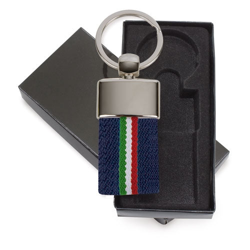 LLAVERO CINTURON BANDERA ITALIA BLANCO "DEREX"