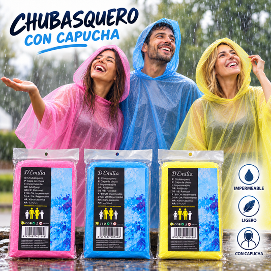 Chubasquero con capucha